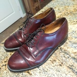 Cole Haan Memory Flex Comfort Burgundy Leather Lace Up Derby Dress Shoe Sz 9.5